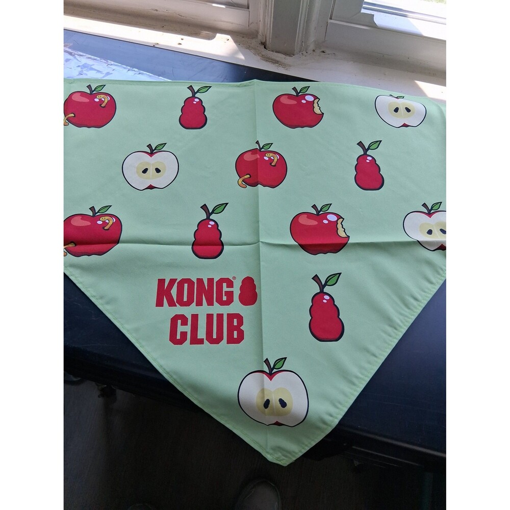 208 Red Apple & Green Kong Club Bandana Dogs XL NWT Collectors Release